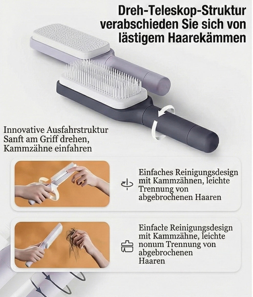 Selbstreinigende Haarbürste