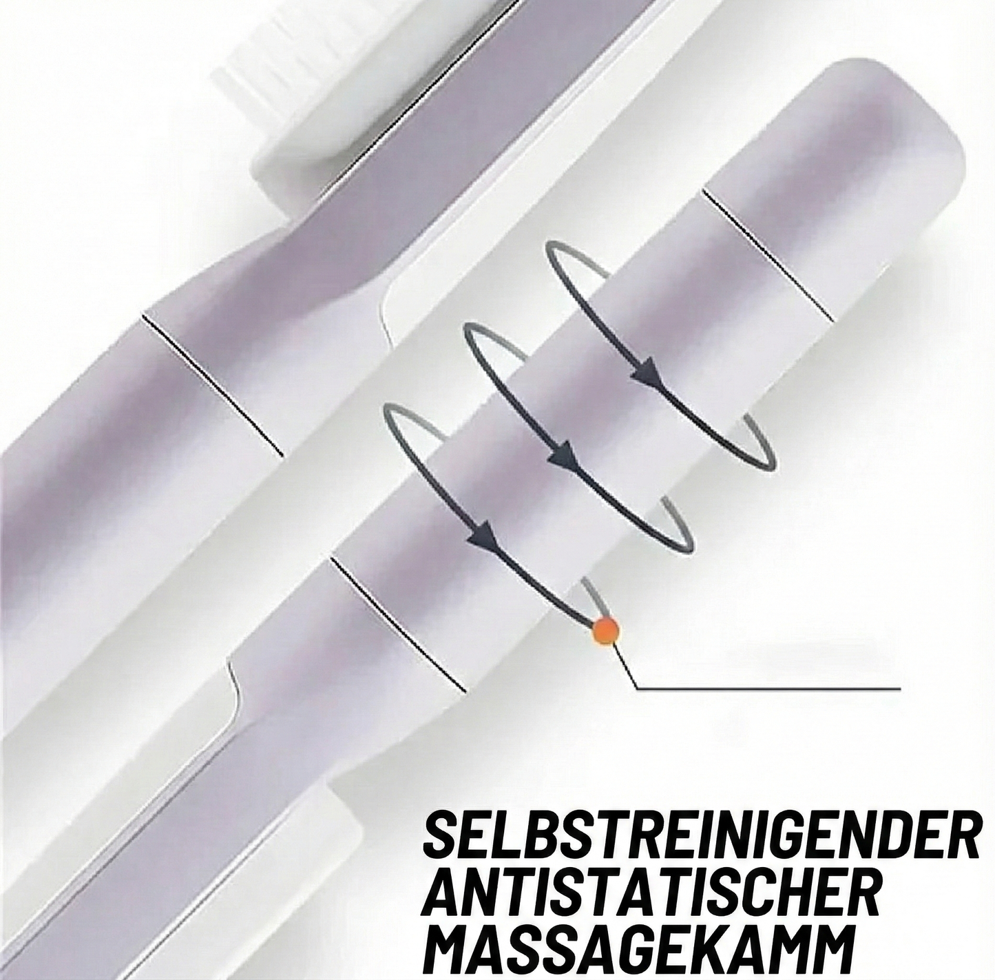 Selbstreinigende Haarbürste